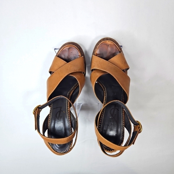 Yves Saint Laurent YSL Women's Brown Leather Sandals Size 35 - Picture 9 of 9